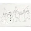 Adventskalender med nissar som har snöbollskrig, A3, stl. 30x42 cm, vit, 30 st./ 1 förp.