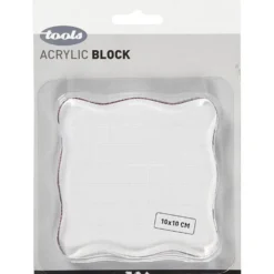 Akrylblock, stl. 10x10 cm, tjocklek 1 cm, 1 st.