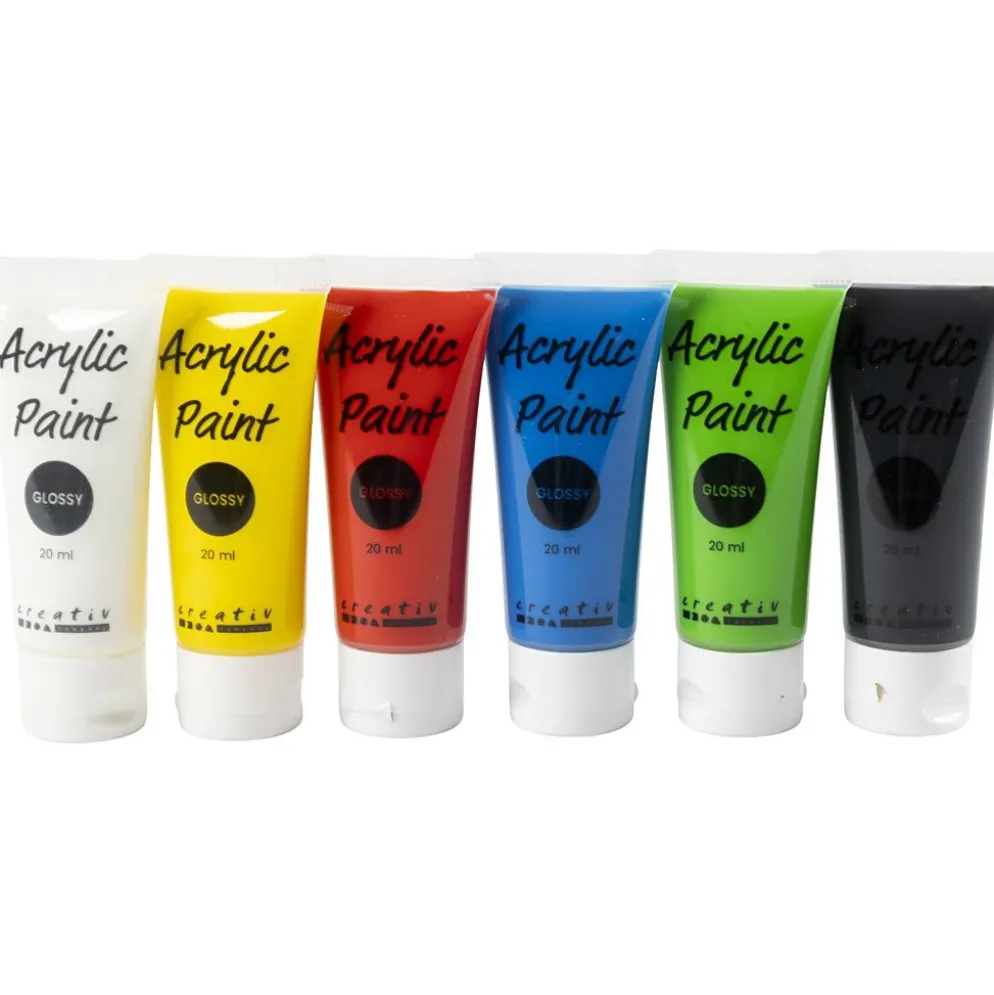 Akrylfärg Blank, standardfärger, 6x20 ml/ 1 förp.