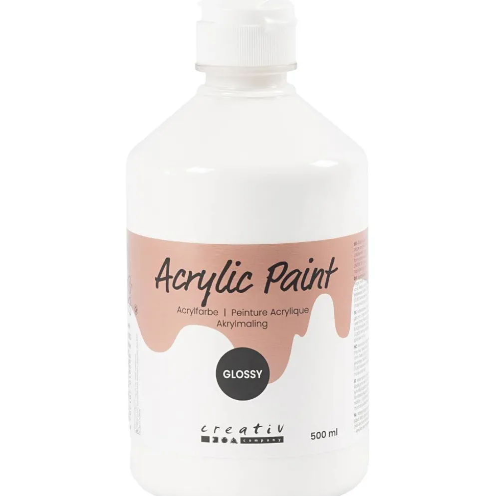 Akrylfärg Blank, vit, 500 ml/ 1 flaska