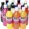 Akrylfärg, mixade färger, 15x500 ml/ 1 förp.