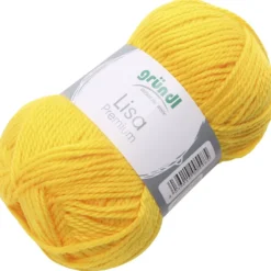 Akrylgarn, gul, 50 g/ 1 nystan