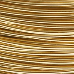 Aluminiumtråd, rund, tjocklek 3 mm, guld, 29 m/ 1 rl.