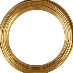 Aluminiumtråd, rund, tjocklek 3 mm, guld, 29 m/ 1 rl.