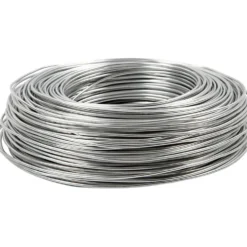 Aluminiumtråd, rund, tjocklek 2 mm, silver, 100 m/ 1 rl.