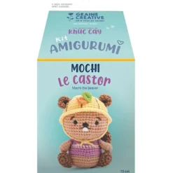 Amigurumi Virkningskit, Bävern Mochi, stl. 13 cm, 1 förp.