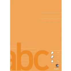 Anteckningsbok, A5, stl. 14,8x21 cm, Antal sidor 48, 11½ linjer 8,5 mm, 60 g, orange, 25 st./ 1 förp.