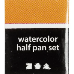 Art Akvarellfärger, ½-pan, stl. 10x15x20 mm, mörkgul, 1 st.