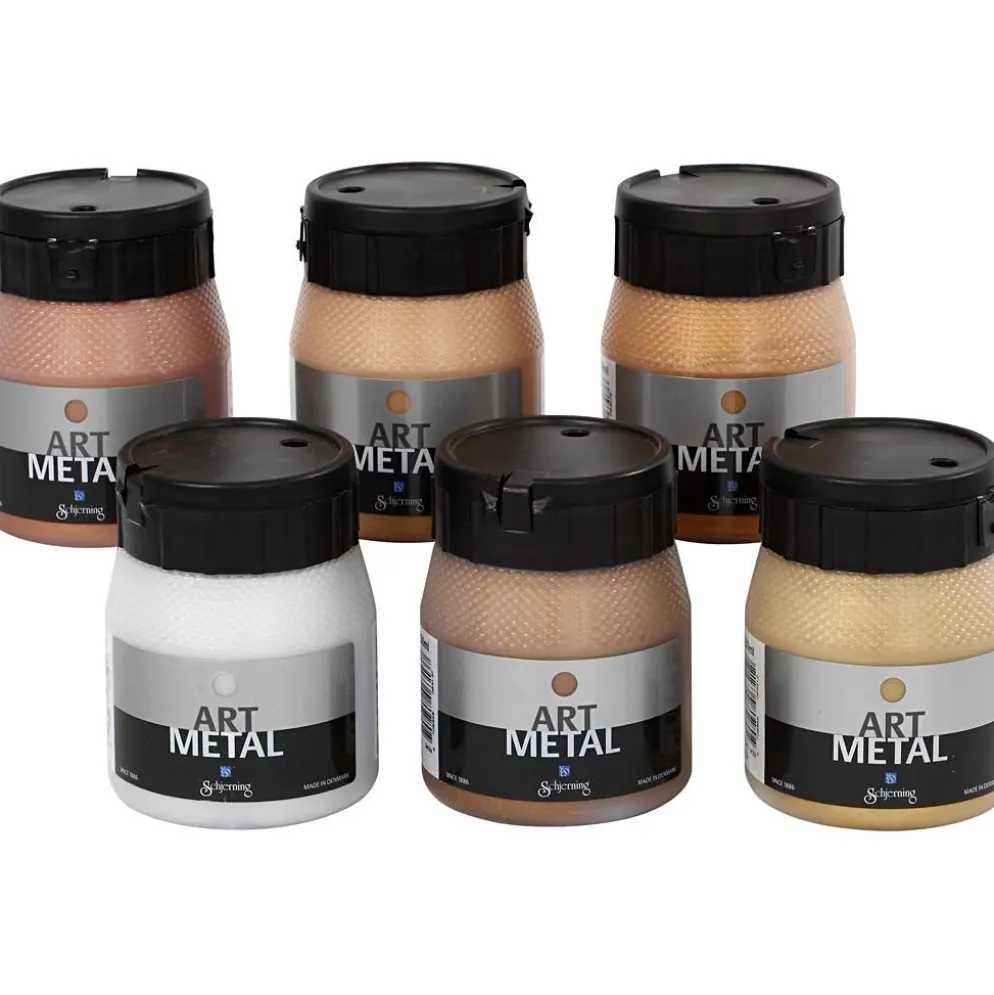 Art Metal Färg, nr. 5102, 5104, 5106, 5108, 5109, 5110, metallicfärger, 6x250 ml/ 1 förp.