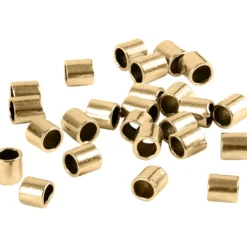 Avslutningshylsa, stl. 2x2 mm, Hålstl. 1,4 mm, förgylld, 80 st./ 1 förp.