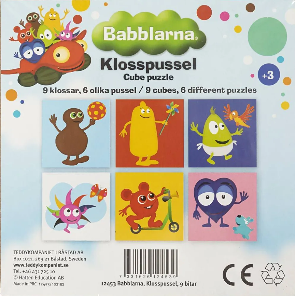 Babblarna Blockpussel, 6 st./ 1 förp.