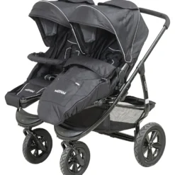 Babytrold Tvillingsittvagn, stl. 90x77x117 cm, svart, 1 st.