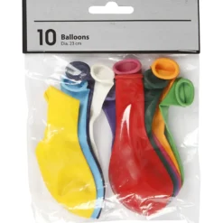 Ballonger, Dia. 23 cm, runda, mixade färger, 10 st./ 1 förp.