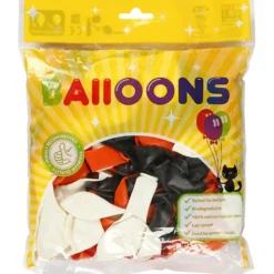 Ballonger, runda, Dia. 23-26 cm, svart, orange, vit, 100 st./ 1 förp.