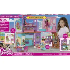 Barbie® Malibu House, H: 72,5 cm, L: 40,5 cm, B: 15 cm, stl. 60 x 115, 1 st.