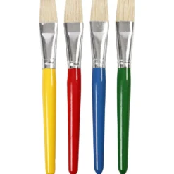 Barnpenslar, L: 19 cm, B: 20 mm, platta, 4 st./ 1 förp.