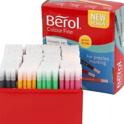 Berol Colourfine, spets 0,3-0,7 mm, mixade färger, 288 st./ 1 förp.