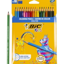 BIC Evolution Färgpennor, Sexkantig, L: 17,5 cm, kärna 3 mm, mixade färger, 18 st./ 1 förp.