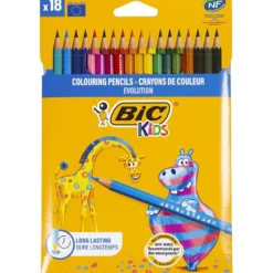 BIC Evolution Färgpennor, Sexkantig, L: 17,5 cm, kärna 3 mm, mixade färger, 18 st./ 1 förp.