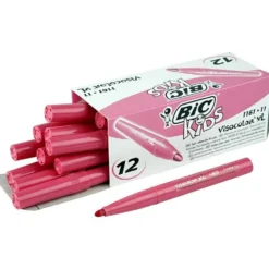 BIC Visa Color Tusch, spets 3 mm, rosa, 12 st./ 1 förp.