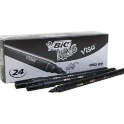 BIC Visafin Tuschpennor, spets 0,7 mm, svart, 24 st./ 1 förp.