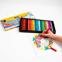 BIC Visa färgpenna, spets 3 mm, mixade färger, 24 st./ 1 förp.
