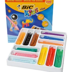 BIC Visa Smal Tuschpenna, spets 0,7 mm, mixade färger, 12x12 st., 144 st./ 1 förp.