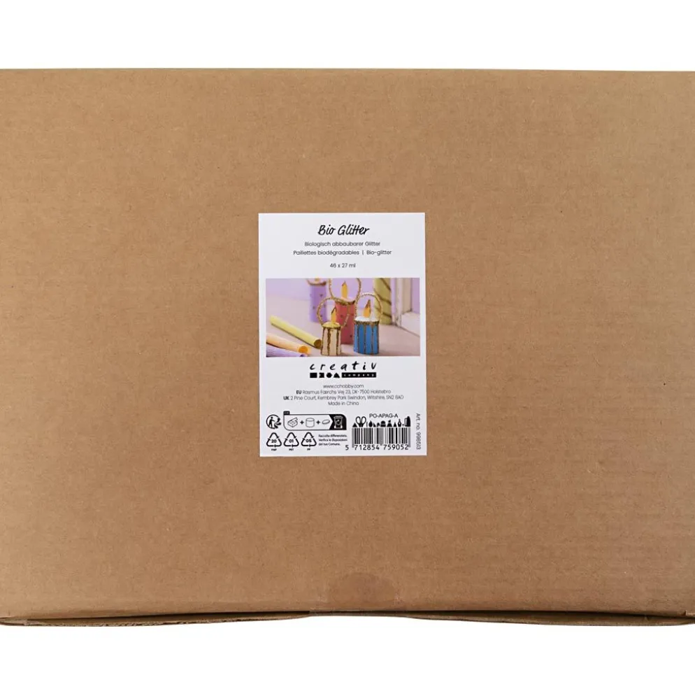 Bio-glimmer, mixade färger, 46x27 ml/ 1 förp.