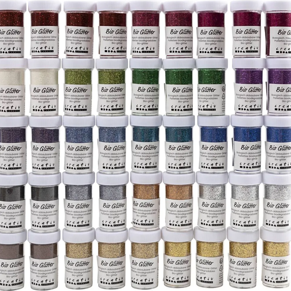 Bio-glimmer, mixade färger, 46x27 ml/ 1 förp.