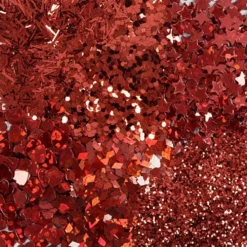 Biologiskt nedbrytbart glimmer och biologiskt nedbrytbara paljetter, röd, 6x7 ml/ 1 förp.