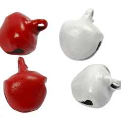 Bjällror, Dia. 8 mm, röd/vit, 50 st./ 1 förp.