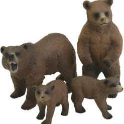 Björnfamilj, H: 3-10 cm, L: 5-9 cm, 4 st./ 1 set