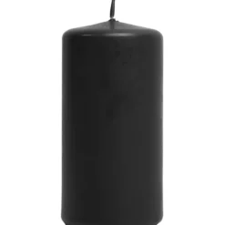 Blockljus, H: 100 mm, Dia. 50 mm, svart, 12 st./ 1 förp.