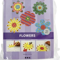 Blommor, Dia. 20 cm, 400 g, vit, 5x20 st./ 1 förp.
