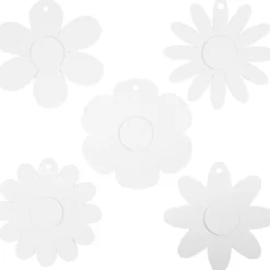 Blommor, Dia. 20 cm, 400 g, vit, 5x20 st./ 1 förp.