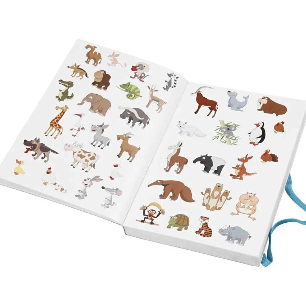 Bok med stickers, stl. 11,5x17 cm, 1 st.