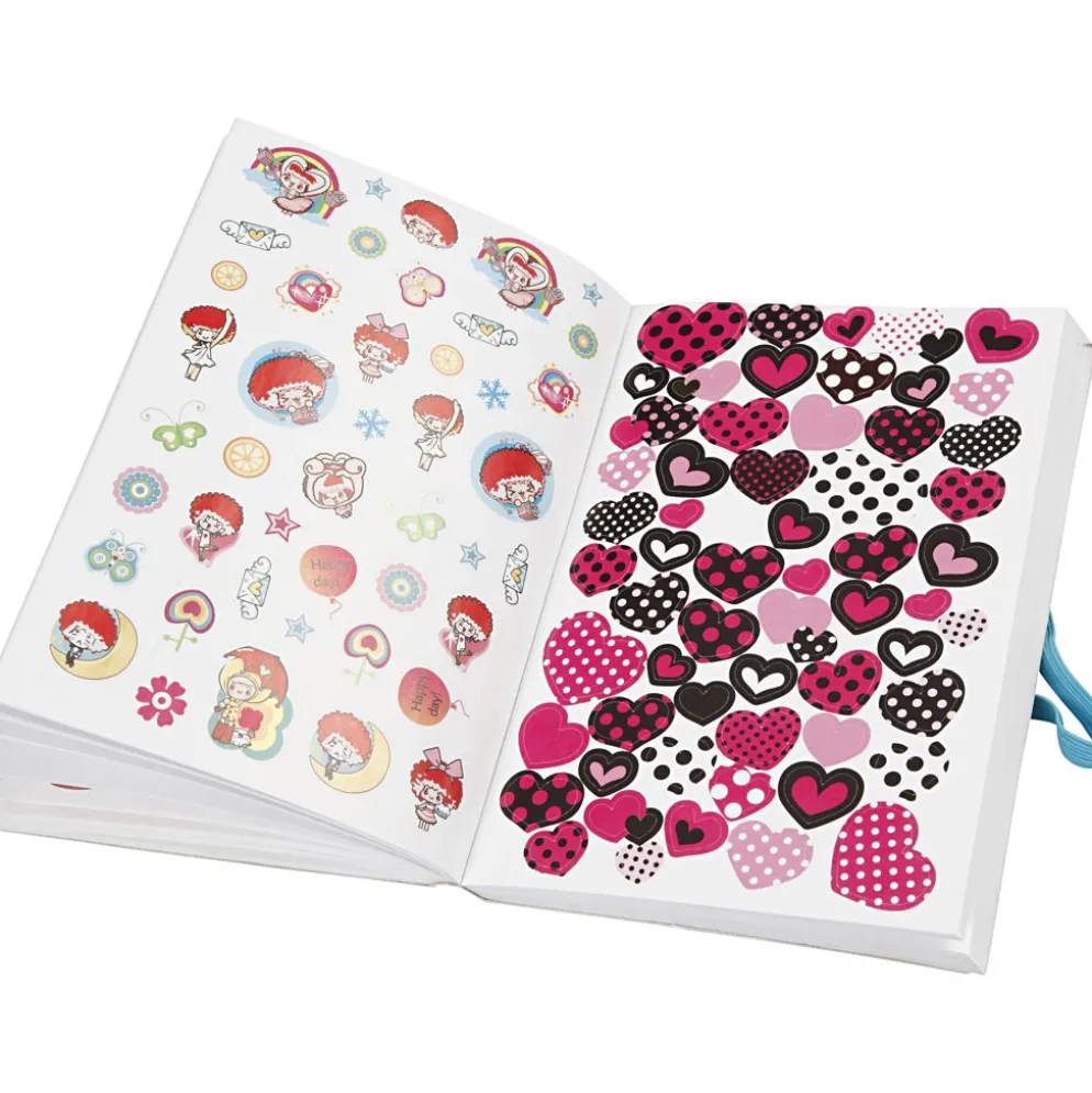 Bok med stickers, stl. 11,5x17 cm, 1 st.