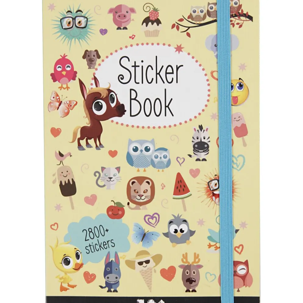 Bok med stickers, stl. 11,5x17 cm, 1 st.