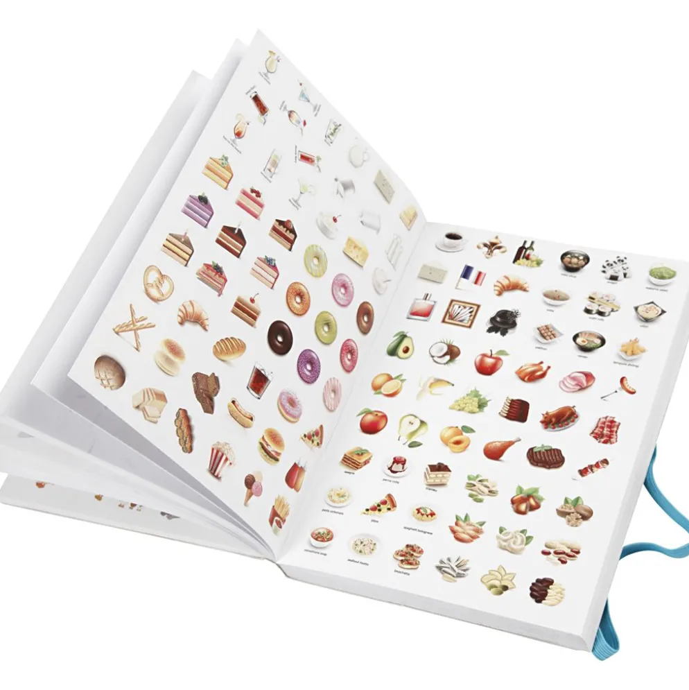 Bok med stickers, stl. 11,5x17 cm, 1 st.