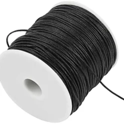 Bomullssnöre, tjocklek 1 mm, svart, 100 m/ 1 förp.