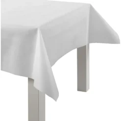 Bordsduk i Tygimitation, B: 125 cm, 70 g, vit, 10 m/ 1 rl.