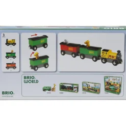 BRIO Lokomotiv med Djurvagnar, 3 st./ 1 set