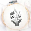Broderikit för klädesplagg, natur, 1 förp.