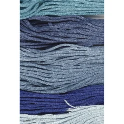 Broderitråd, tjocklek 1 mm, blå harmoni, 6 bunt/ 1 förp.
