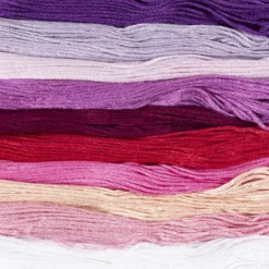 Broderitråd, tjocklek 1 mm, lila/pink harmoni, 10x8 m/ 1 förp.