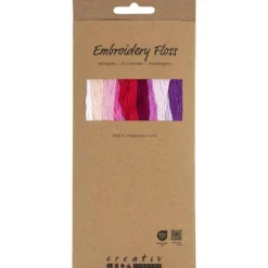 Broderitråd, tjocklek 1 mm, lila/pink harmoni, 10x8 m/ 1 förp.