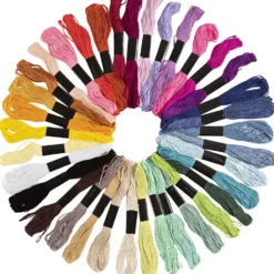 Broderitråd, tjocklek 1 mm, mixade färger, 42x8 m/ 1 förp.