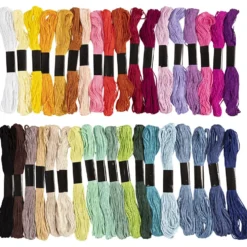 Broderitråd, tjocklek 1 mm, mixade färger, 42x8 m/ 1 förp.