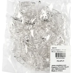Broschnål, L: 15 mm, försilvrad, 100 st./ 1 förp.