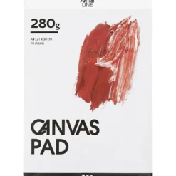 Canvas Block, A4, ark 210x297 mm, 280 g, vit, 10 ark/ 1 st.